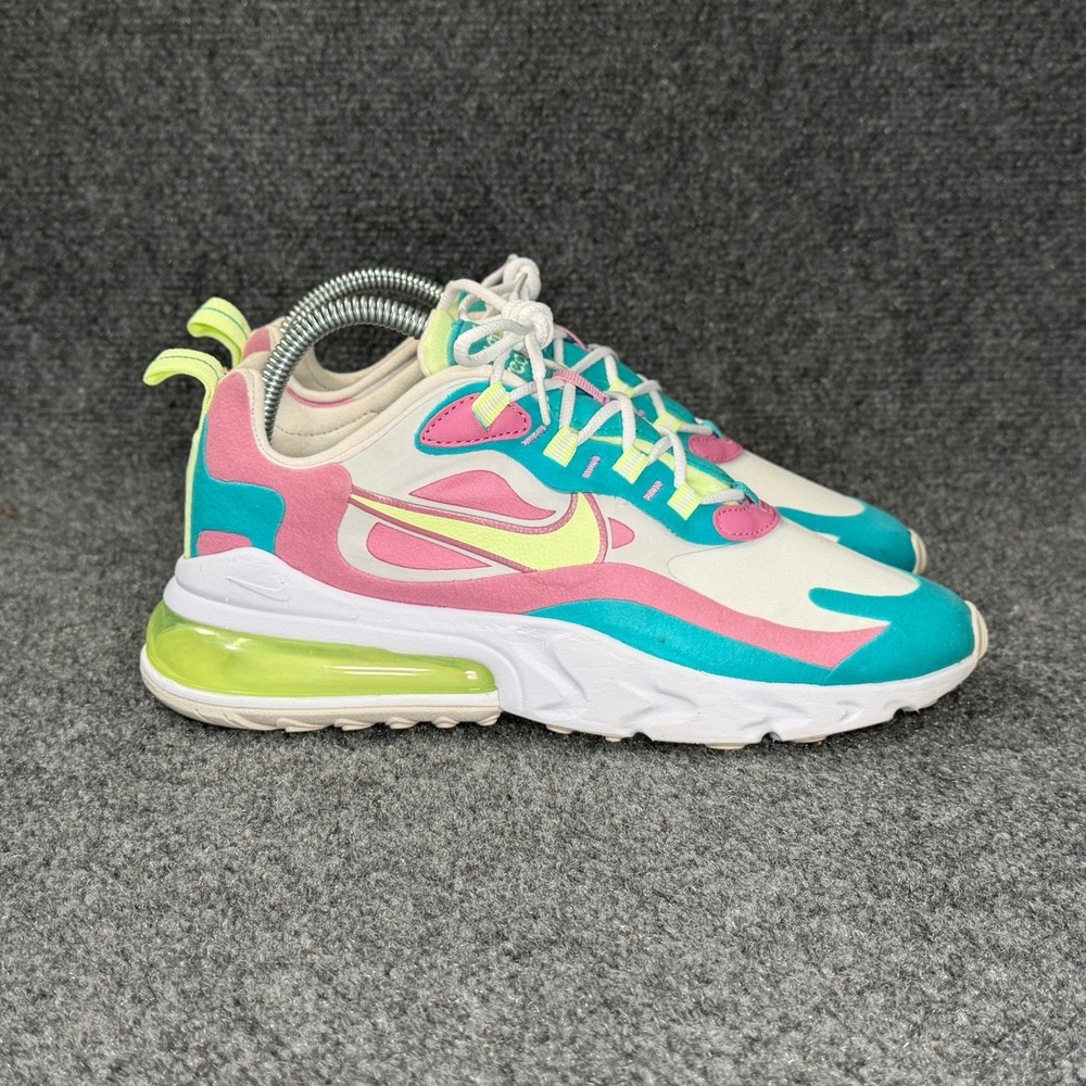 Nike Air Max 270 React Running Shoes Women's 7.5 Pastel Athletic Run Training